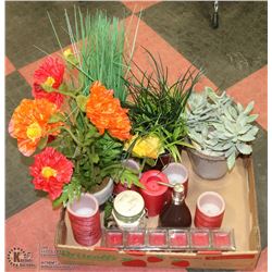 FLAT OF SHOWHOME ARTIFICIAL PLANTS & ASSORTED