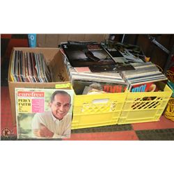 ESTATE LOT OF 4 TOTES AND 1 BOX OF ASSORTED LP'S