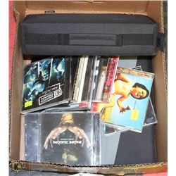 BOX W/OVER 150 CD'S (2 CD STORAGE CASES