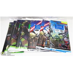 20+  ASSORTED MOSTLY BOYS THEME PLASTIC TABLE