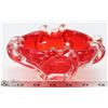 Image 1 : MID CENTURY RED CHALET GLASS