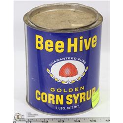 BEEHIVE SYRUP TIN