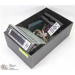 CLARION CAR STEREO WITH REMOTE. INCLUDES FACE CASE