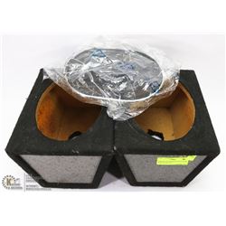 PAIR OF 6 X 9 SPEAKER BOXES WITH NEW FACEPLATES