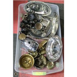 LARGE LOT OF SILVER PLATED, COPPER & BRASS ITEMS
