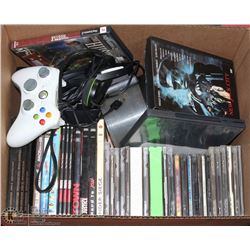 BOX OF ASSORTED DVD'S, CD'S & GAMING ACCESSORIES