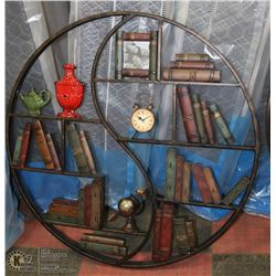 ROUND METAL FAUX SHELF DECOR WALL HANGING 36" DIA