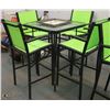 Image 2 : LIME GREEN BISTRO SET INCL 1 TABLE WITH 4 CHAIRS