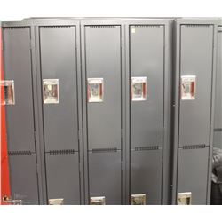 BANK OF BLACK LOCKERS, 27 DOUBLE DOOR SECTIONS