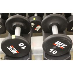 PAIR OF UFC 10 LB DUMBBELLS