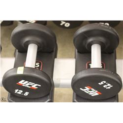PAIR OF UFC 12.5 LB DUMBBELLS