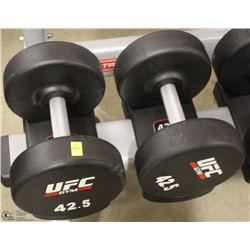 PAIR OF UFC 42.5 LB DUMBBELLS