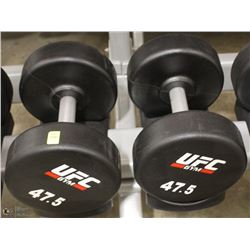 PAIR OF UFC 47.5 LB DUMBBELLS