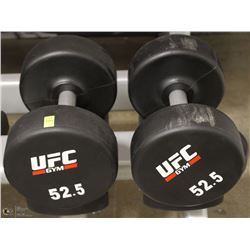 PAIR OF UFC 52.5 LB DUMBBELLS