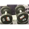 Image 1 : PAIR OF UFC 17.5 LB DUMBBELLS