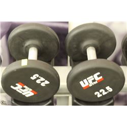 PAIR OF UFC 22.5 LB DUMBBELLS