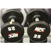Image 1 : PAIR OF UFC 25 LB DUMBBELLS