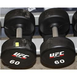 PAIR OF UFC 60 LB DUMBBELLS