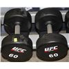Image 1 : PAIR OF UFC 60 LB DUMBBELLS