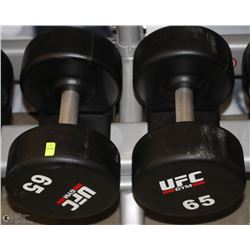 PAIR OF UFC 65 LB DUMBBELLS