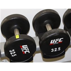 PAIR OF UFC 32.5 LB DUMBBELLS