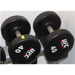 PAIR OF UFC 40 LB DUMBBELLS