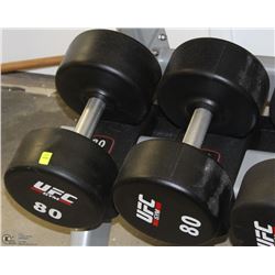PAIR OF UFC 80 LB DUMBBELLS