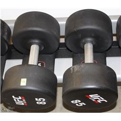 PAIR OF UFC 85 LB DUMBBELLS
