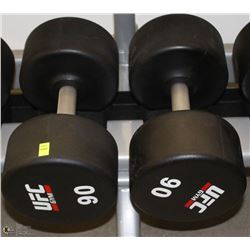 PAIR OF UFC 90 LB DUMBBELLS