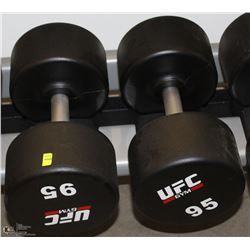 PAIR OF UFC 95 LB DUMBBELLS