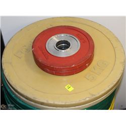 LOT OF 2 FOREMAN 5KG WEIGHTS