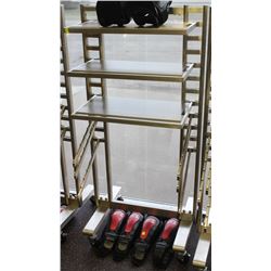 3 TIER SHELVING UNIT WITH HANGERS