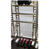 Image 1 : 3 TIER SHELVING UNIT WITH HANGERS