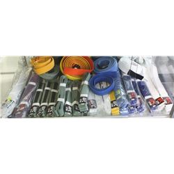 LOT OF ASSORTED SIZE AND COLOR MARTIAL ARTS BELTS