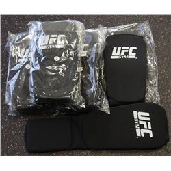 4 PAIRS OF UFC PADDED SHIN GUARDS - SIZE S/M