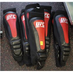 5 PAIRS OF YOUTH UFC SHIN GUARDS - SIZE S/M