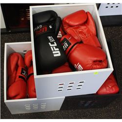 3 BINS OF USED YOUTH BOXING GLOVES