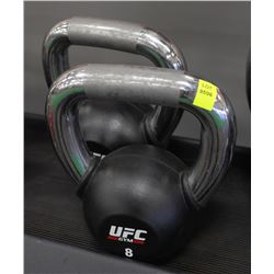 PAIR OF 8KG UFC KETTLEBELLS