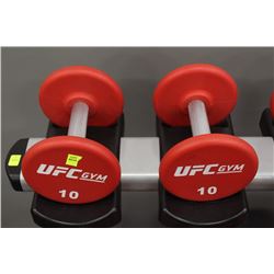 PAIR OF 10LB UFC DUMBBELLS