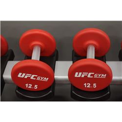 PAIR OF 12.5LB UFC DUMBBELLS