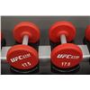 Image 1 : PAIR OF 17.5LB UFC DUMBBELLS