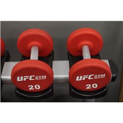 PAIR OF 20LB UFC DUMBBELLS