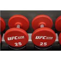 PAIR OF 25LB UFC DUMBBELLS
