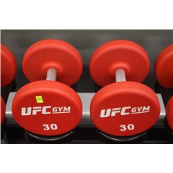 PAIR OF 30LB UFC DUMBBELLS