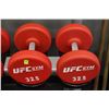 Image 1 : PAIR OF 32.5LB UFC DUMBBELLS