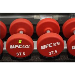 PAIR OF 37.5LB UFC DUMBBELLS