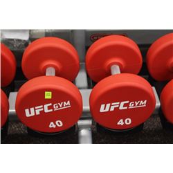 PAIR OF 40LB UFC DUMBBELLS