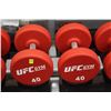 Image 1 : PAIR OF 40LB UFC DUMBBELLS