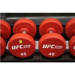 PAIR OF 45LB UFC DUMBBELLS
