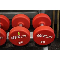 PAIR OF 50LB UFC DUMBBELLS